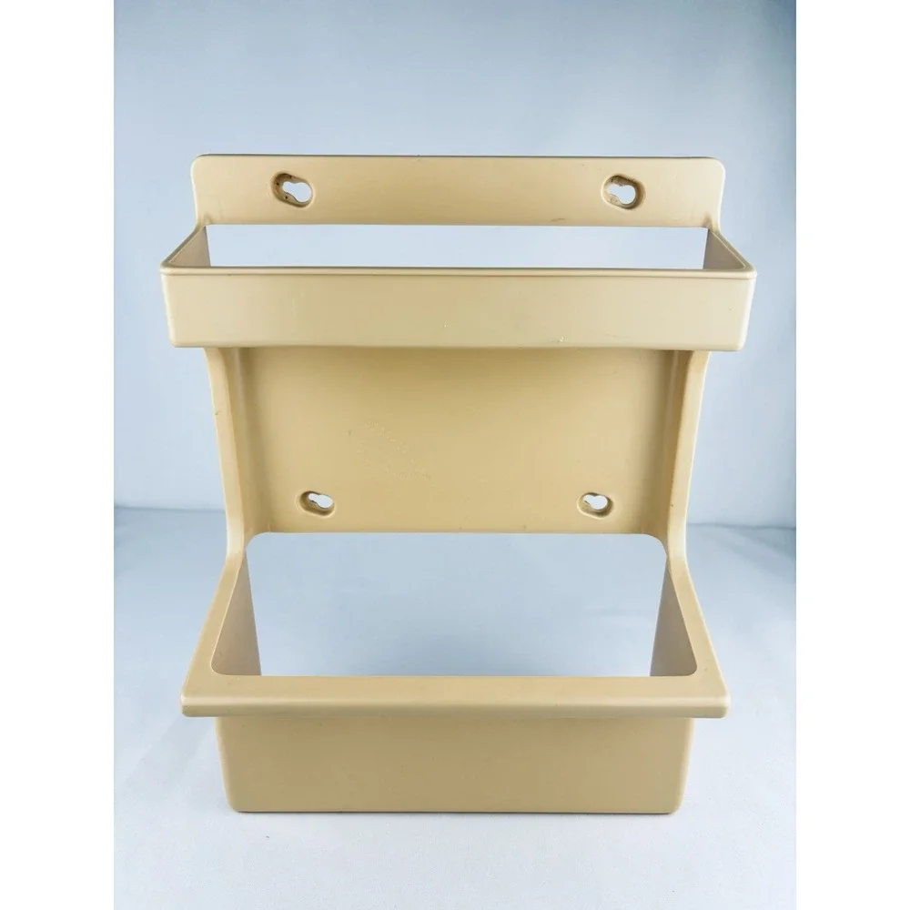 Vintage 1980s Rubbermaid Clean Up Caddy Tan Plastic Wall Mounts #2320